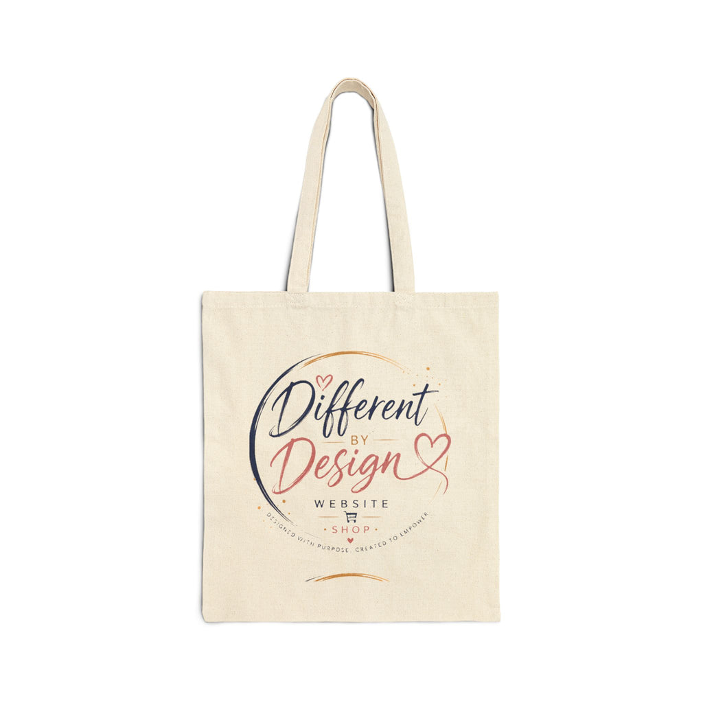 Different By Design Cotton Tote Bag – Inspirational Canvas Shopper